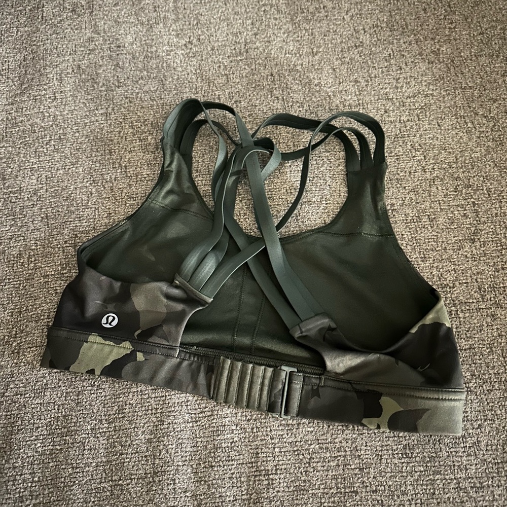 lululemon athletica Green Camo Sports Bra